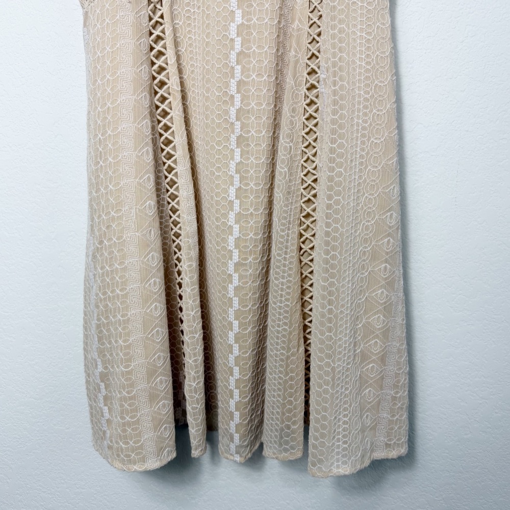 FREE PEOPLE WHEREVER YOU GO MINI IVORY WOMEN DRESS SIZE 4 PRE-OWNED - Picture 4 of 9